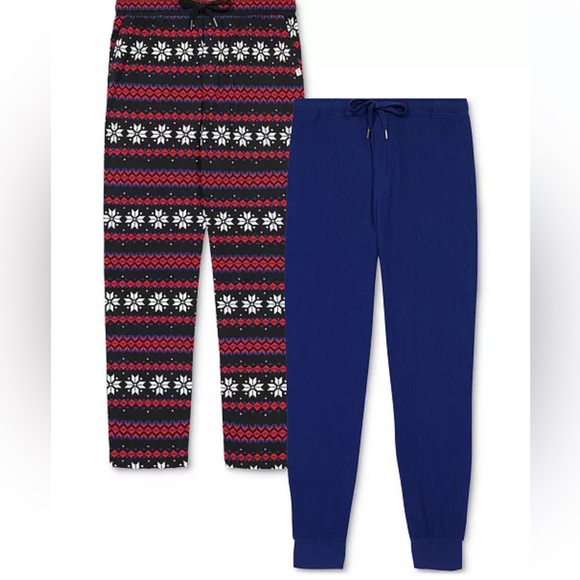 NWT GAP Men’s Deep Cobalt 2pk Pajama Pants Set Retail $84.95 - Picture 1 of 4